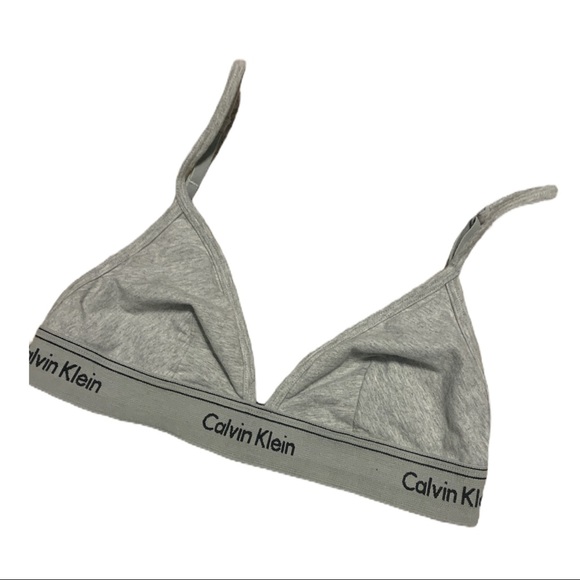 Calvin Klein Other - Calvin Klein Heather Gray Triangle Bralette Med